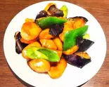 ピーマンじゃが芋茄子の三種野菜炒め Green Pepper ＆ Potato ＆ Egg Plant Stir-Fry（心意）