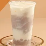 黒糖タピオカタロ芋ミルクラテ黑糖芋头珍珠牛奶（茶々真珠ミルクティー）