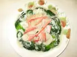 【489】ホタテとブロッコリーの蟹肉あんかけ（客来香）