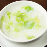 野菜おかゆ Edible wild herbs gruel(星宿飯店)