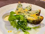 フランス産ほうれん草とベーコンのオムレツ（恵比寿 サクレフルール）