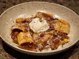 青のチーズ・牛100%ボロネーゼ・ポケット・パスタ（PICICA PICICA PIZZA ＆ PASTA）