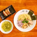 炙り葱塩付けそば  餃子セット(3個)（付麺屋壱志）