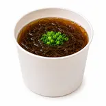 もずくスープ「Mozuku seaweed soup」（ポーたま 博多マルイ店 【沖縄発ポーク卵おにぎり専門店】）