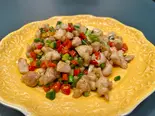 尖椒鸡 (鶏肉と青唐辛子炒め)（川味人家·中華料理）