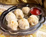 Veg Momo with Achar アチャール添えベジモモ（KATHMANDU Vyanjan）