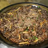 仔羊挽肉とキノコの赤ワインメロッソ(二人前)（スペインバル ラ・ピカーダ・デ・トレス Spain Bar La Picada de tres）