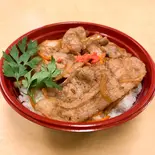 鉄板丼屋ドンテツの鉄板のポークジンジャー丼(鉄板で作る丼屋 ドンテツ!)