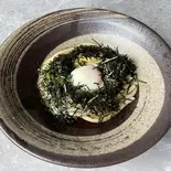 海苔温玉ぶっかけ讃岐うどん(冷)/Sanuki udon noodles with seaweed, hot egg and bukkake（讃岐うどん 山田家 東京錦糸町店 SANUKIUDON YAMADAYA TŌKYŌKINSITYŌTEN）