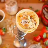 アーモンドチョコ生クリームカスタード Almond, Chocolate, Fresh Cream and Custard（アイスるクレープGrow）