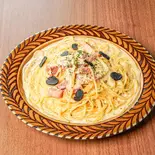 トリフ添え　mama特製カルボナーラ（パスタmama 曳舟店）