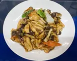 黒胡椒とりササミ炒め Stir-Fried Black Pepper and Chicken Breast Strips（谷記 錦糸町南口店）