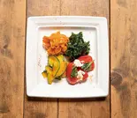 【dish】季節野菜の前菜盛り合わせ4種 Today’s vegetable plate (4 kinds)（ヘルシー野菜とヴィーガンDELIのお弁当【aux DELI】）