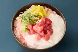 【ヘルシー】山かけ鮪×ねぎとろ2種丼 Tororo Maguro ＆ Negitoro Bowl（ネギトロ＆海鮮ユッケ丼 ととたま 西新井店）