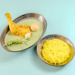 ココナッツパリッとチキングリーンスープカレー Coconut Crispy Chicken Green Soup Curry（ラザンの台所）