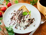 ベルギー産厳選チョコレートとたっぷり生クリームのふわとろシフォンケーキ（スイーツカフェ ニューヨーク 神楽坂）