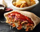 『ヘルシーチキン』ケバブ ピタパンサンド【ポテト付き】（Mrs Istanbul Kebab Delivery 高宮1丁目2号店）