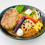 ハンバーグと14種の野菜カレー（スープカレーこうき屋 岸里店）