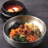 プルコギビビンバ(ミニスンドゥブセット) ※カクテキ入り（プルコギ純豆腐 中山豆腐店 高田馬場）