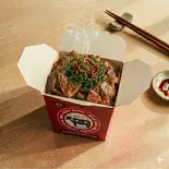 氷蒸気で焼く辛子高菜炭火焼肉丼（炭火焼肉丼 牛めし家 駒沢しもきはら店）