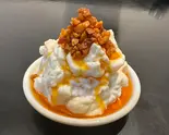 相性抜群！自家製食べるニンニクラー油＆ポテトサラダ（なぜ蕎麦にラー油を入れるのか。 西武新宿店）