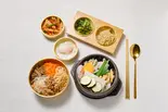 しお豚純豆富定食とハーフビビンバ(ダイダイ渋谷ストリーム店)