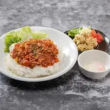 【ポテサラセット】とろっと温玉キーマカレー（あーちゃんのキーマカレー）