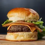 黒豚ベーコンレタスダブルバーガー（smash＆shake burger）
