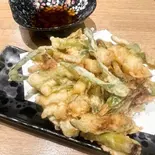 大人気☆ 長ねぎと魚介のかき揚げ ☆（手打ちそば 志喜千庵）
