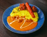 シークケバブ＆チキンティッカーカレーボックス Seekh Kebab ＆ Chicken Tikka Curry Box（まんぷくカレーライス屋両国店 Manpuku Curry Rice House Ryogoku）