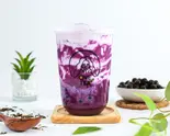 紫芋BOBOミルク(M)(ONE TEA 一茶 タピオカミルクティー専門店 小岩店)