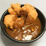 チキンカツカレー丼大盛 ご飯大盛、ルー大盛（お好み焼・焼きそば えん 天王寺店）