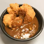 チキンカツカレー丼大盛 ご飯大盛、ルー大盛（大盛そばめし無料→ 高崎亭）
