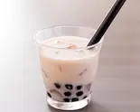ほうじ茶タピオカミルクラテ Raosted Tea Tapioca Milk Latte（台湾ジーパイ専門店 CHICKEN NICE 月寒東3条）