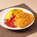 王道の濃厚ケチャップオムライス×トンカツ（ふわとろオムライス フレッシュエッグス 博多店）