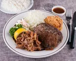 Aセット(ハンバーグ、ヒレかつ、焼肉)（洋食 古河）