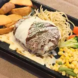 あらびきチーズハンバーグ定食（バーク那古屋）