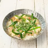 【スタミナ】ニラ+鶏雑炊（ぞうすいマニア〜鶏キング〜大正店）