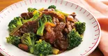 【牛肉蘭花】牛肉とブロッコリーのオイスターソース炒め(中華 東海飯店 大門本店)