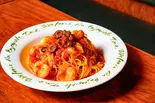 小エビとイカのプッタネスカ（パスタmama）