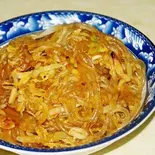 漬け白菜の細切と春雨炒め-酸菜炒粉（大福源）