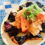 茄子と豚肉のヌクマム炒め（チャオエムカフェ）