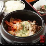 チーズキムチプルコギチゲ(韓国惣菜3品、ご飯大盛り無料)（韓国家庭料理ジャンモ 津田沼店）