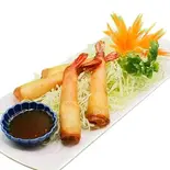 114.エビの揚げ春巻き Fried shrimp spring rolls（タイ国料理ベンジャロン）