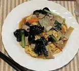 豚肉きくらげ卵定食（中華家庭料理 福軒）