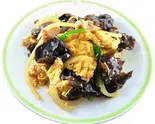木耳と玉子炒め定食 Cloud Ear Mushroom and Egg Stir-Fry Set Meal(ジロー's テーブル 東武練馬イオン前店)