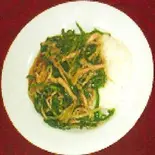 ピーマンと豚肉炒めかけご飯 Green Peppers ＆ Pork Stir-Fry on Rice（中国飯店 精華楼）