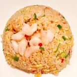 エビ味噌チャーハン(鶏白湯ラーメン らくらく亭)