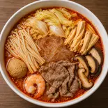 (13) 海老と牛肉のダブルしあわせセット(鲜虾牛肉双倍快乐套餐)（にゃんこ麻辣烫住吉店 七福煎餅）
