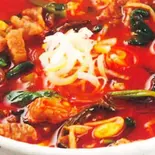 辛口チャンポンスープかけご飯/Spicy champon soup with rice(中華料理 龍門)